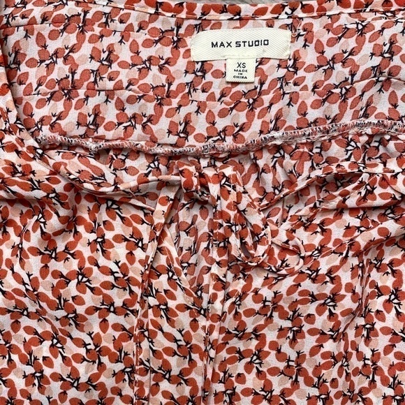 MAX STUDIO FLORAL PRINT BOHO BLOUSE SIZE XS - Picture 3 of 6